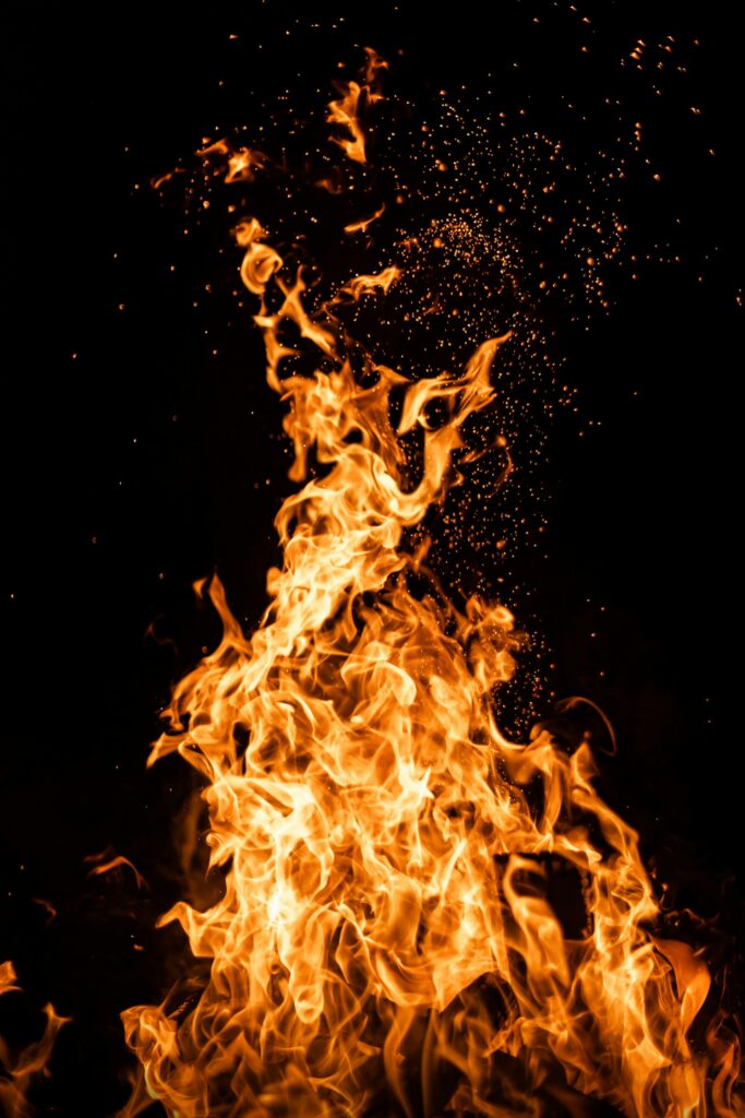 Flamme de feu du saint esprit